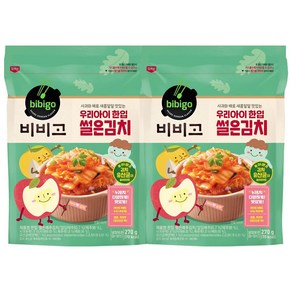 (냉장)비비고 우리아이 한입 썰은김치270g, 270g, 2개