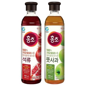 청정원 홍초 바이탈플러스 (석류1+풋사과1) 900ml, 1세트