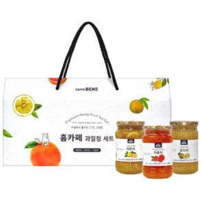 카페베네 홈카페 과일청 세트, 유자차 480g + 자몽차 480g + 레몬차 480g, 1세트