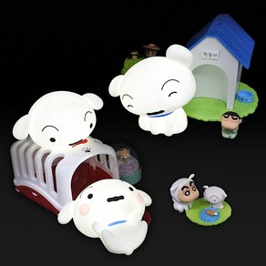 레토 짱구 흰둥이 미니 무드등 3종, 흰둥이미니무드등 갸우뚱