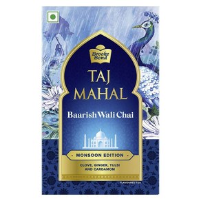 인도정품 타지마할 Taj Mahal Tea에는 비가 내렸습니다 몬순 에디션 티  생강 정향 툴시 카다몬 , 1개, 1개입