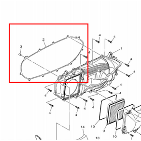 야마하 XMAX 크랭크케이스 커버 가스켓 B74-E5451-00 엑스맥스300