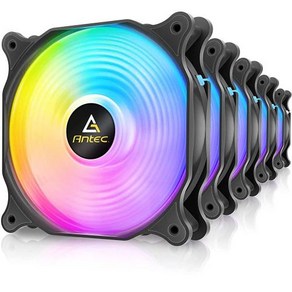 쿨링팬 데스크탑 냉각 안텍 120mm 케이스 팬 RGB 5팩 PC 4-PIN F12 시리즈, 120mm_ARGB 5 pcs  5, 3) 5 - ARGB 5 pcs - 120mm, 5개