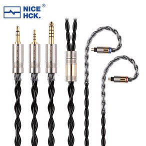 N5005케이블 호환 NICEHCK BlackCat 하이파이 이어폰 아연 구리 합금 오일 흡수 IEM 2.5mm 2 DB2 SANOTES ZERO 4U 용, 4) 2.5mm With 0.78 2Pin, 1개