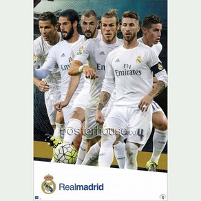 MAXI Poste 포스터 61x91 - 레알 마드리드 REAL MADRID 2015 2016 Gupo Accion, 캔버스코팅, 프레임없음 전면코팅(반광택)