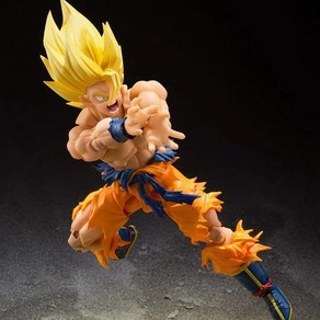 드래곤볼 손오공 초사이어인 손상 버전 관절 가동 17cm 피규어, Son Goku (손오공), 1개