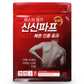 아프다 붙이자 신신제약 신신파스 신신파프 쿨 핫 5매입 급성 만성 통증완화, 1개