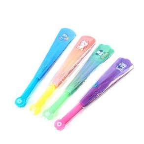 캐릭터 접이식 PVC 경량 부채 캠핑 등산 낚시 휴대, 1개