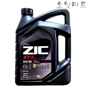 오일마트 SK 지크 ZIC X7LS ACEA C2 C3 6리터 DPF SCR 합성엔진오일