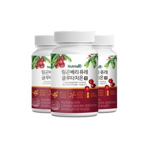 링곤베리 퓨레 글루타치온 180정 x 3통 / 75% 파격, 3개