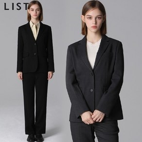 [리스트(LIST)] 베이직 투버튼 셋업 재킷 (택가격278000원)