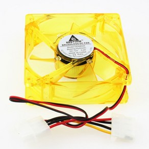 팬 쿨러 FAN CPU 쿨링팬 사각팬 12V 0.2A Yellow DM4463, 1개