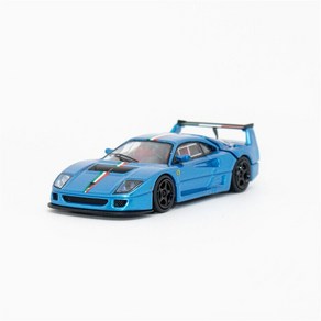 Stance Huntes 1:64 페라리 F40 LM - 메탈릭 블루 / 이탈리안 스트라이프 (엔진룸 오픈), 1개