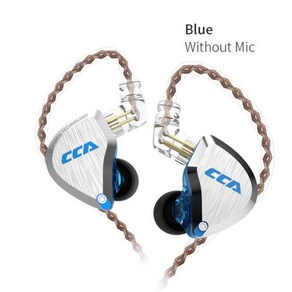 인이어 강력한 사운드 이어폰 헤드셋 듀얼 오디오 하이파이, 01 blue no mic, 3.CCA C12 Blue no mic