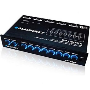 Blaupunkt EP1800X 7밴드 카 오디오 그래픽 이퀄라이저 전면 3.5mm 보조 입력 후면 RCA 및 하이 레벨 스피커