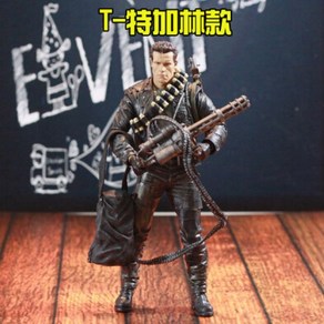 네카 NECA 터미네이터 2 T800 T1000 아놀드슈왈츠제네거 무비 생일선물 수집용 SF 영화 피규어 약 17cm, T-800 무거운 기관총, 1개