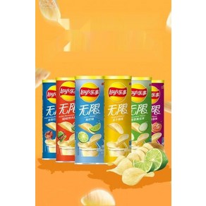 레이즈감자칩 lays 104g 6통 오이 토마토 라임 BBQ 스튜 포테이토칩