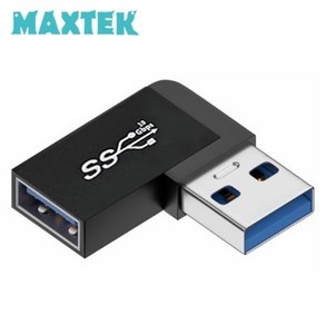 맥스텍 MT460 USB3.2 M/F 연장젠더 우향 90도꺽임10Gbps