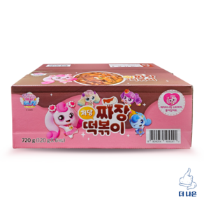 캐치티니핑 저당 짜장 떡볶이 120G, 6개