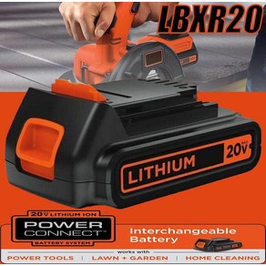 블랙앤데커 20V 20볼트 리튬 이온 배터리 1.5Ah LB2X4020OPE LBXR20 LBX20용 126008