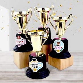 졸업 수료 축하 기념 선물 스티커 트로피 꾸미기 4인용 - 일반 트로피