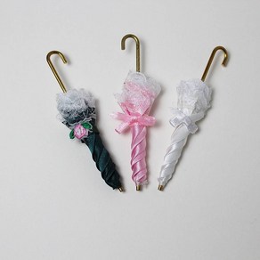 양산 3colo (화이트 핑크 다크그린) 미니어처 납골당꾸미기 장식 추모관 봉안당, 3.양산 - 다크그린
