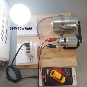 소형발전기 영구 자석 DC 모터 발전기 220V 50W 소형 세트 DIY 액세서리 01 moto, 1개