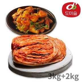 [도미솔] 박미희 포기김치 3kg+총각김치 2kg, 없음, 2개