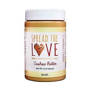 Spread The Love Basic Cashew Butter - All-Natural Spread The Love 기본 캐슈 버터 - 완전 천연 완전채식 글루튼 프리 설