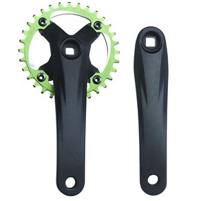 시마노용 MTB 자전거 크랭크셋 104BCD 64BCD 170mm 산악 크랭크 암 사각 테이퍼 30 32 34 36 38 42T 체인링, 기타, Geen cankset, 1개