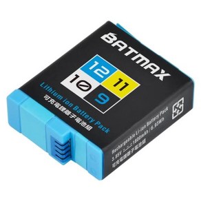 히어로 12 1800mAh 배터리 히어로 액션 12 카메라용 고프로 히어로 고프로 고프로 교체 히어로 11 고프로 Batmax 910 카메라용, 1 battey, 1개
