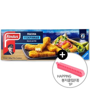 IKEA FOOD Findus 피쉬핑거스 피쉬커틀렛 명태 스틱 MSC인증 450g + Happing 봉지클립(대) 1P, 1개