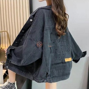 오르난 여성 빅사이즈 박시 데님 재킷 R5598