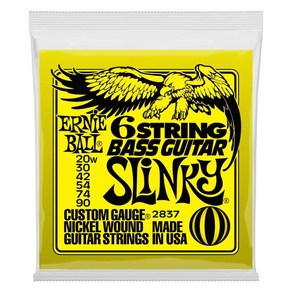 ERNIE BALL 2837 베이스 현 6 (20-90) 6-STRING BASS GUITAR SLINKY 기타 슬링키, 상품명참조, 상품명참조, 1개