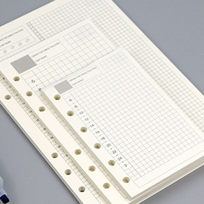 A5 6공 다이어리용 속지 40매 심플 만년 2025 리필