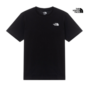 [국내매장정품] 노스페이스 남성 코튼 반팔 라운드티 반팔 블랙 COTTON S/S R/TEE NT7UR00K