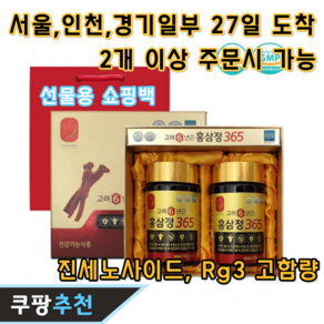 정성가득 홍삼정 진액 100% 식약처인증 진세노사이드 Rg3, 240g, 2개