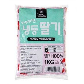 농우 냉동 딸기 1kg 무가당 주스 스무디 과일 대용량, 농우 중국산 냉동 딸기 1kg(무가당), 3개