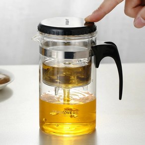 100% Kamjove TP-160 아트 티 컵 주전자 500ml 유리 차 스트레이너 자동 오픈 세트 infuse de cha, [01] TP-160 500ml, 1개