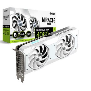 이엠텍 지포스 RTX 4060 MIRACLE WHITE D6 8GB