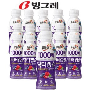 빙그레 요플레 1000배 닥터캡슐 믹스베리 요구르트 130ml (16입)