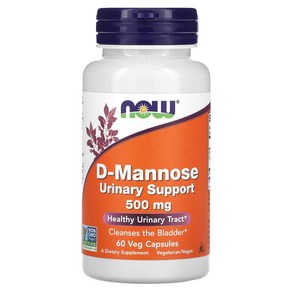 NOW Foods d-만노스 1500mg 베지 캡슐 60정(캡슐 1정당 500mg), NOW Foods d-만노스 1500mg ..., 1개, 60정