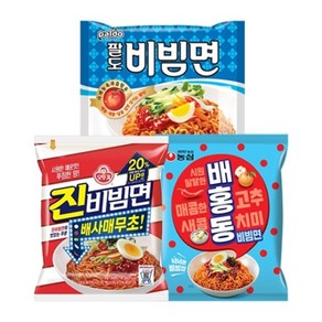 비빔세트 팔도 비빔면 5개 + 오뚜기 진비빔면 4개 + 농심 배홍동 비빔면 4개, 1세트