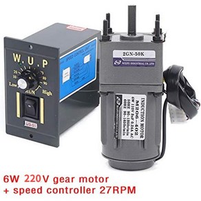 6W 220V 6.9RPM-415RPM AC 기어 감속기 모터 2IK6GN-C 2GN15K 속도 조절기 가변 CW 단상, 07 2GN150K 0-8.5RPM, 1개