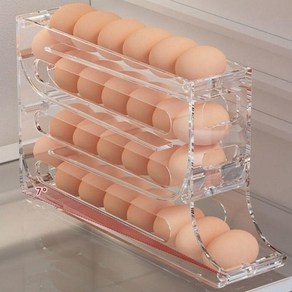 이지공감 스르륵 계란 오토 디스펜서 보관함, 투명, 2개