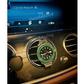 차량용 방향제 시계 시계방향제 룸미러형 용품 인테리어 자동차, 샤베트 리필 별도 구매 시 고객센터로 연락드립니다., 1개