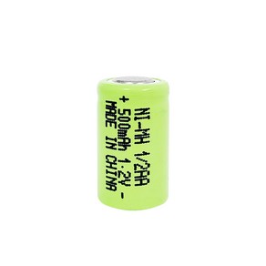 [Ni-MH 충전지] 니켈수소 1/2AA사이즈 벌크 1개입 1.2V 500mAh, 단자타입, 1개
