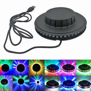 5W USB RGB 파티 라이트 사운드 활성화 회전 디스코 라이트 LED 볼 무대 효과 스트로브 램프 KTV 바 장식 조명