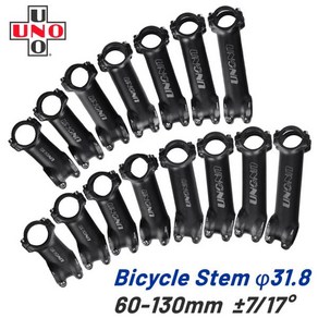 UNO 초경량 MTB 로드 자전거 스템 7 17 도 31.8mm 60mm 70mm 80mm 90mm 100mm 110mm 120mm 130mm 산악 MTB 자전