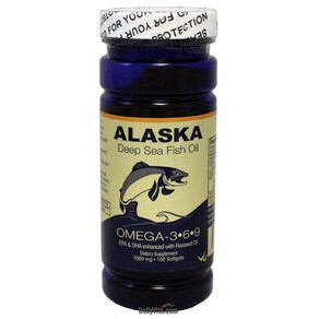 Alaska Deep Sea Fish Oil Omega 3 6 9 1000 Mg 100 Softgel 알래스카 심해 어유 오메가 3 6 9 1000 Mg 100 소프트젤(NCB, 1개, 100정